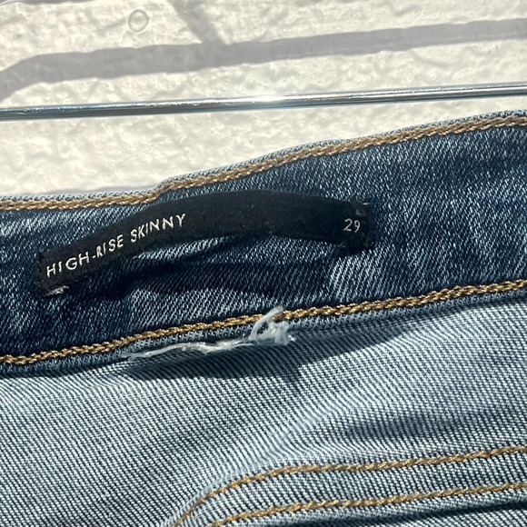 Banana Republic Jeans Womens 29 Blue Denim Medium Wash High Rise Skinny Leg - Picture 4 of 15